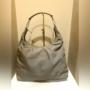 Gucci Olive Green Nylon Large Hobo Handbag